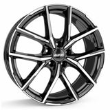Tesla Model 3 Felgen / Kompletträder - Alutec Aveleno diamant schwarz frontpoliert in 19 Zoll - Schwarz poliert