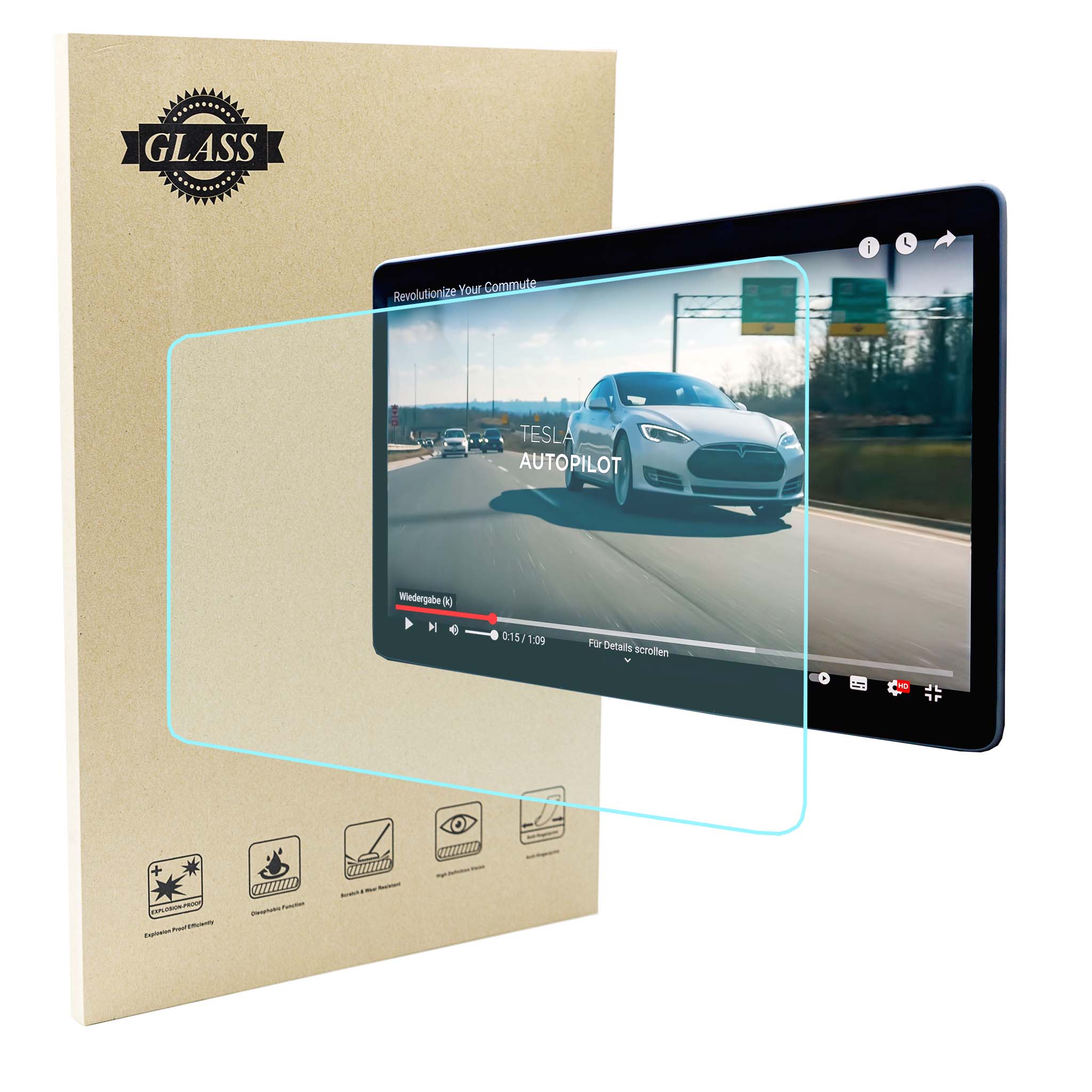 Displayschutz für Tesla Model 3 Touchscreen - M 3 Display Folie