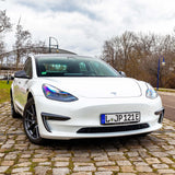 Nebelscheinwerfer Abdeckungen / Augenbrauen in Carbonoptik für Tesla Model 3
