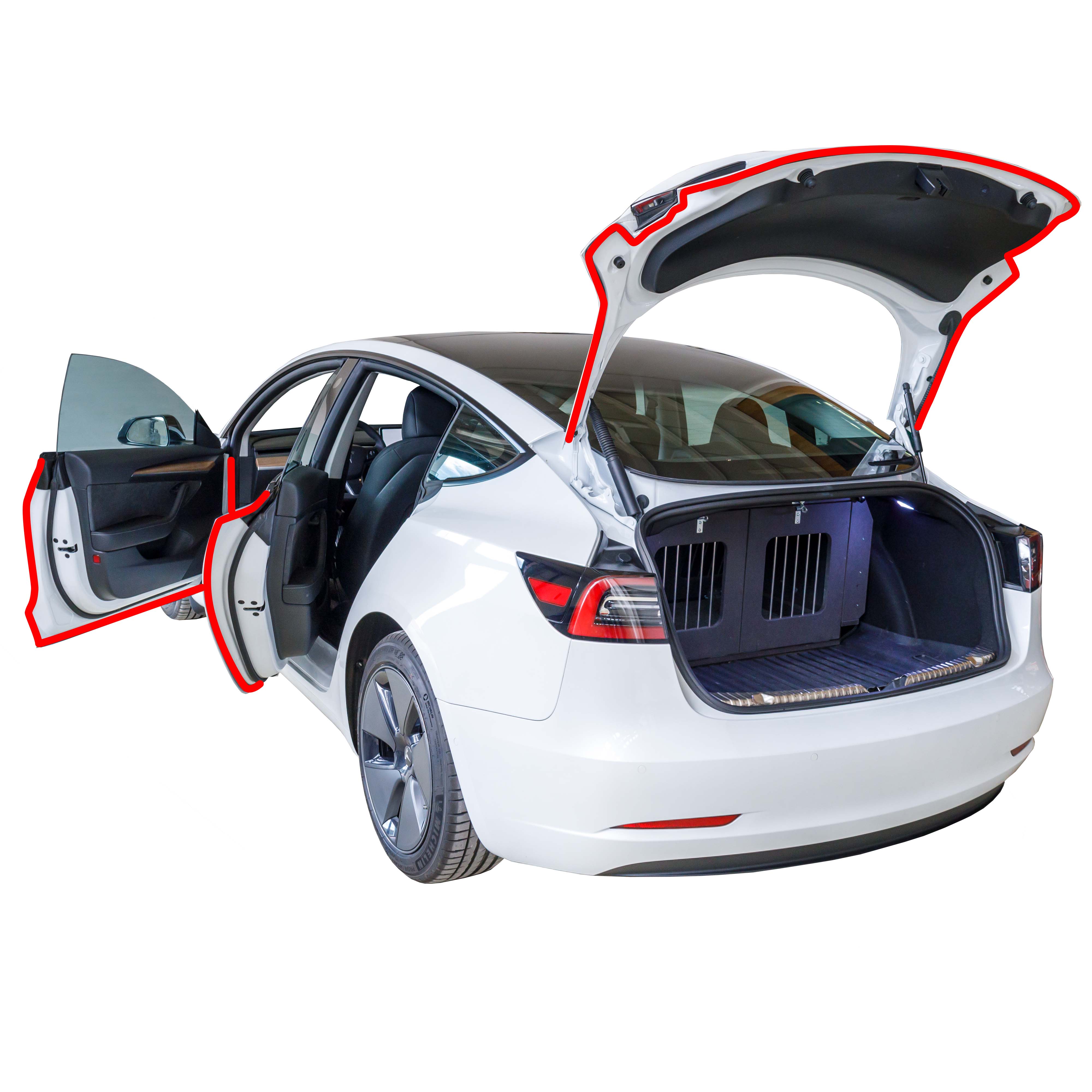Anti-Wind-Geräusch-Schiebedach-Dichtung für Tesla Model 3 Y 2023 2022 2021  Gummi Dachlichtleiste Anti-Staub Quiet Kit Auto Zubehör modifizieren