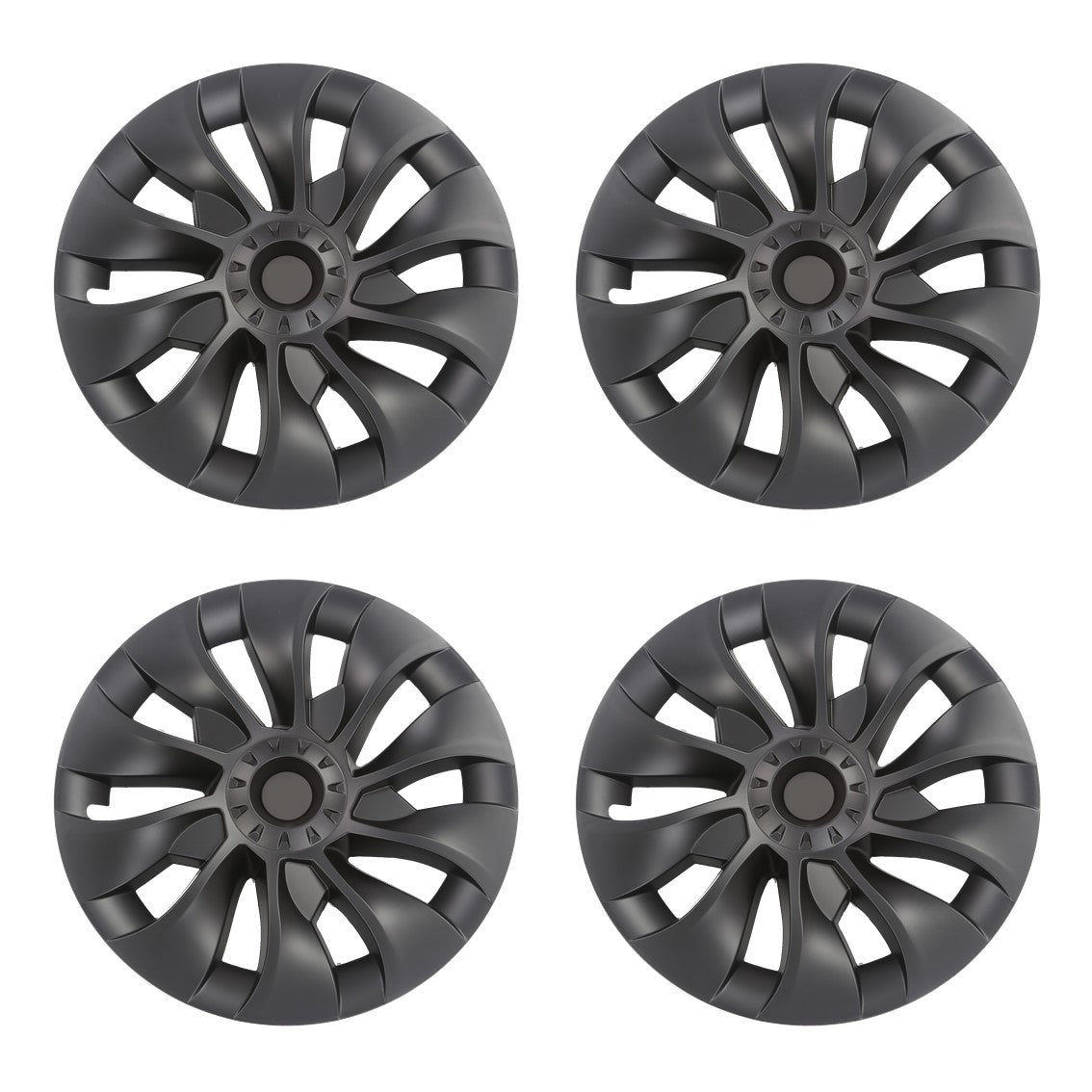4x Radkappen 18" Zoll Model 3 -  mattschwarz Turbinendesign