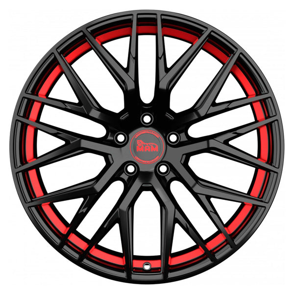 RS4 black painted red inside für alle Tesla Model 3 - 19 Zoll