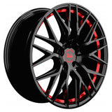 RS4 black painted red inside für alle Tesla Model 3 - 19 Zoll
