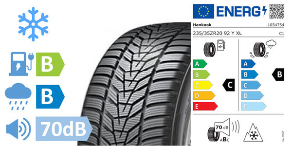 4 x 235/35/R20 Hankook ION Flexclimate IL01 XL Elect (B/B/70DB) - TS