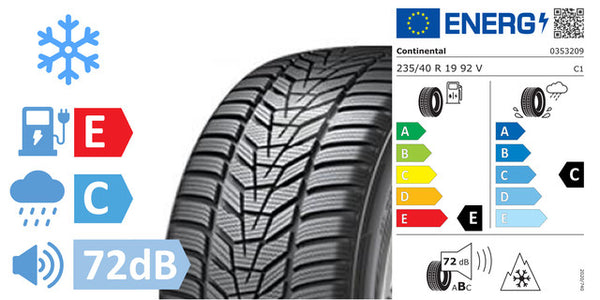 2 x 235/40/R19 Continental ContiWinterContact TS 830 P FR N0 (E/C/72DB) - TS