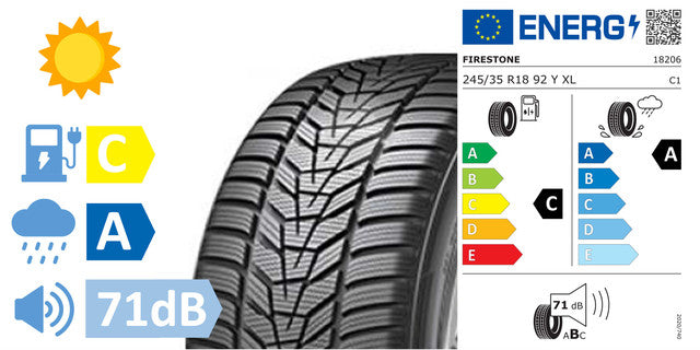 4 x 245/40/R18 Firestone Roadhawk XL (C/A/71DB) - TS