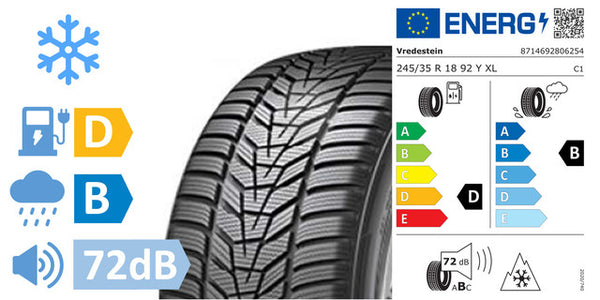 4 x 245/40/R18 Vredestein Quatrac Pro XL M+S 3PMSF (D/B/72DB) - TS