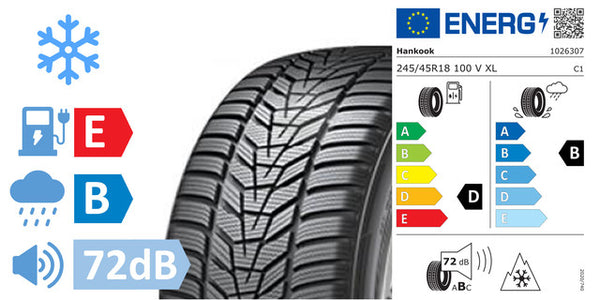 4 x 245/45/R18 Hankook Winter I*CEPT EVO3 (W330) XL (E/B/72DB) - TS