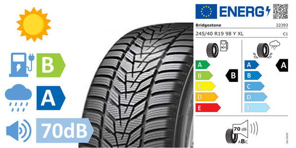 4 x 245/40/R19 Bridgestone Turanza 6 XL (B/A/70DB) - TS