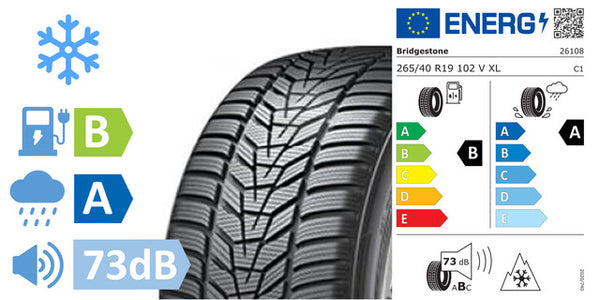 4 x 265/40/R19 Bridgestone Blizzak LM005 XL (B/A/73DB) - TS