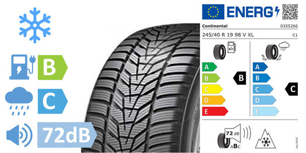 4 x 245/40/R19 Continental WinterContact TS 860 S  FR XL 3PMSF M+S (B/C/72DB) - TS