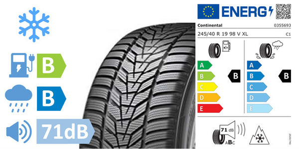 4 x 245/40/R19 Continental WinterContact TS 870 P FR XL M+S 3PMSF (B/B/71DB) - TS