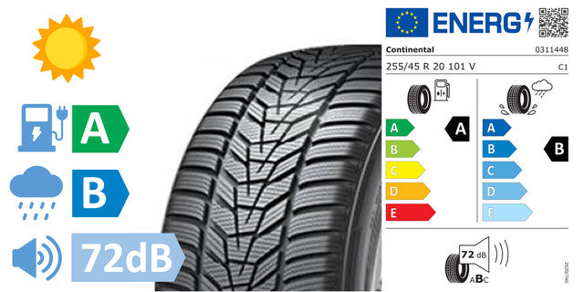 4 x 255/45/R20 Continental Ecocontact 6  (A/B/72DB) - TS