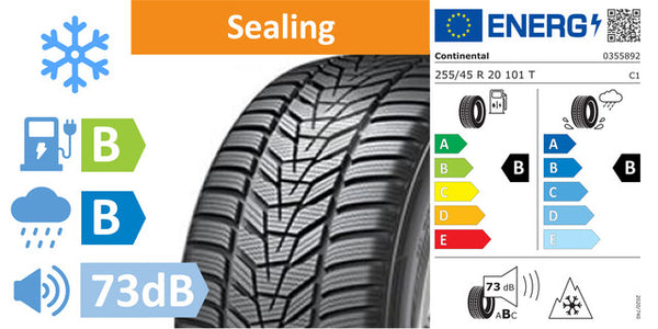 4 x 255/45/R20 Continental AllSeasonContact CONTISEAL FR M+S 3PMSF (B/B/73DB) - TS