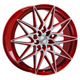 Tesla Model 3 Felgen / Kompletträder - AXXION AX9 kirschrot hochglanzpoliert  in 19 Zoll - Rot