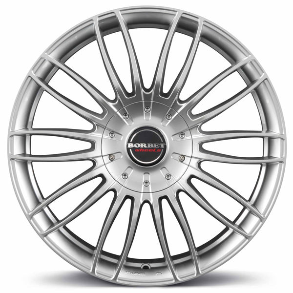 Tesla Model 3 SR+ und Long Range Felgen / Kompletträder - Borbet CW3 Sterling Silver in 20 Zoll - Silber
