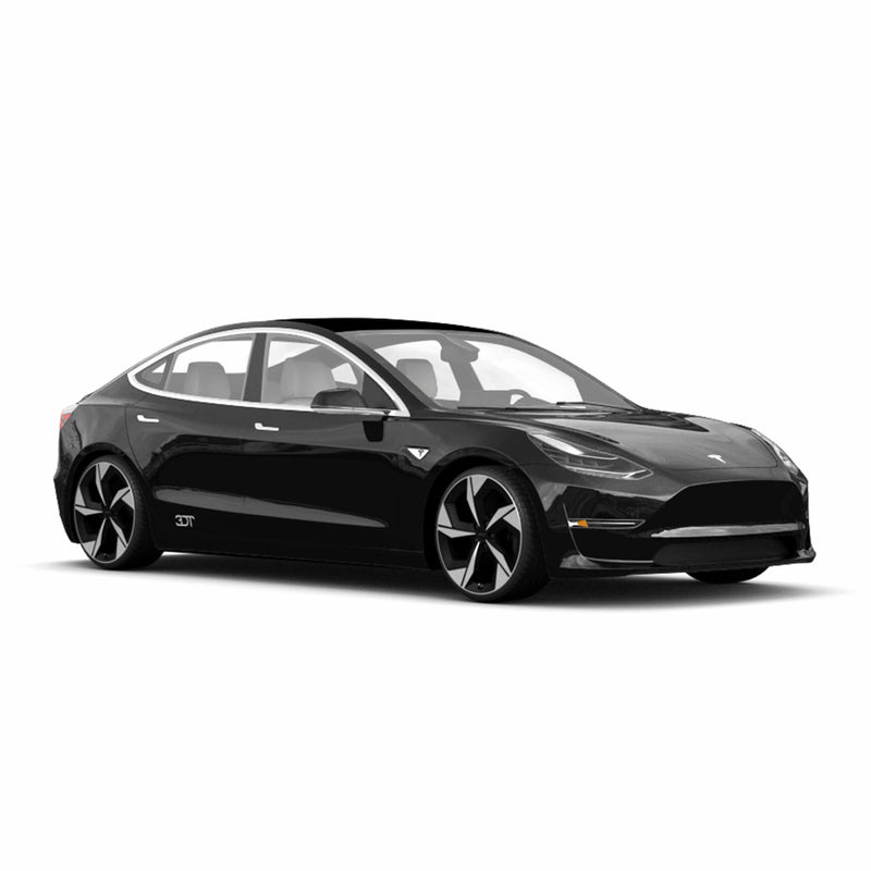 Tesla Model 3 Felgen / Kompletträder - Dezent AO Dark in 20 Zoll - Schwarz poliert