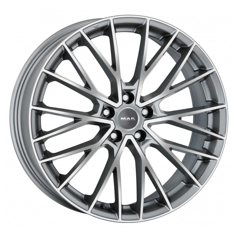 Tesla Model Y Felgen / Kompletträder - MAK Speciale graphite mirror face in 20 Zoll - Grau