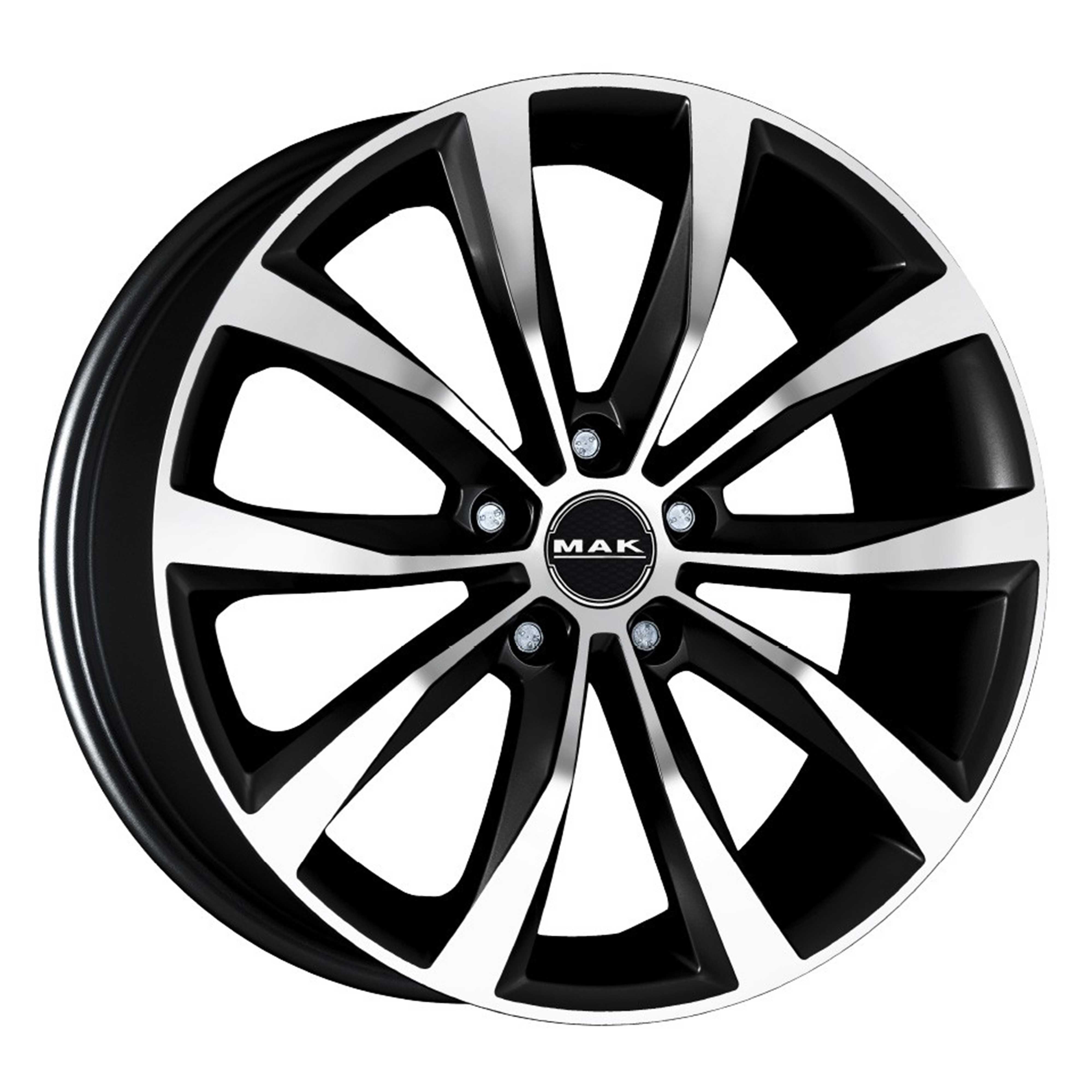 Tesla Model 3 Felgen / Kompletträder - MAK Wolf black mirror in 18 Zoll ...