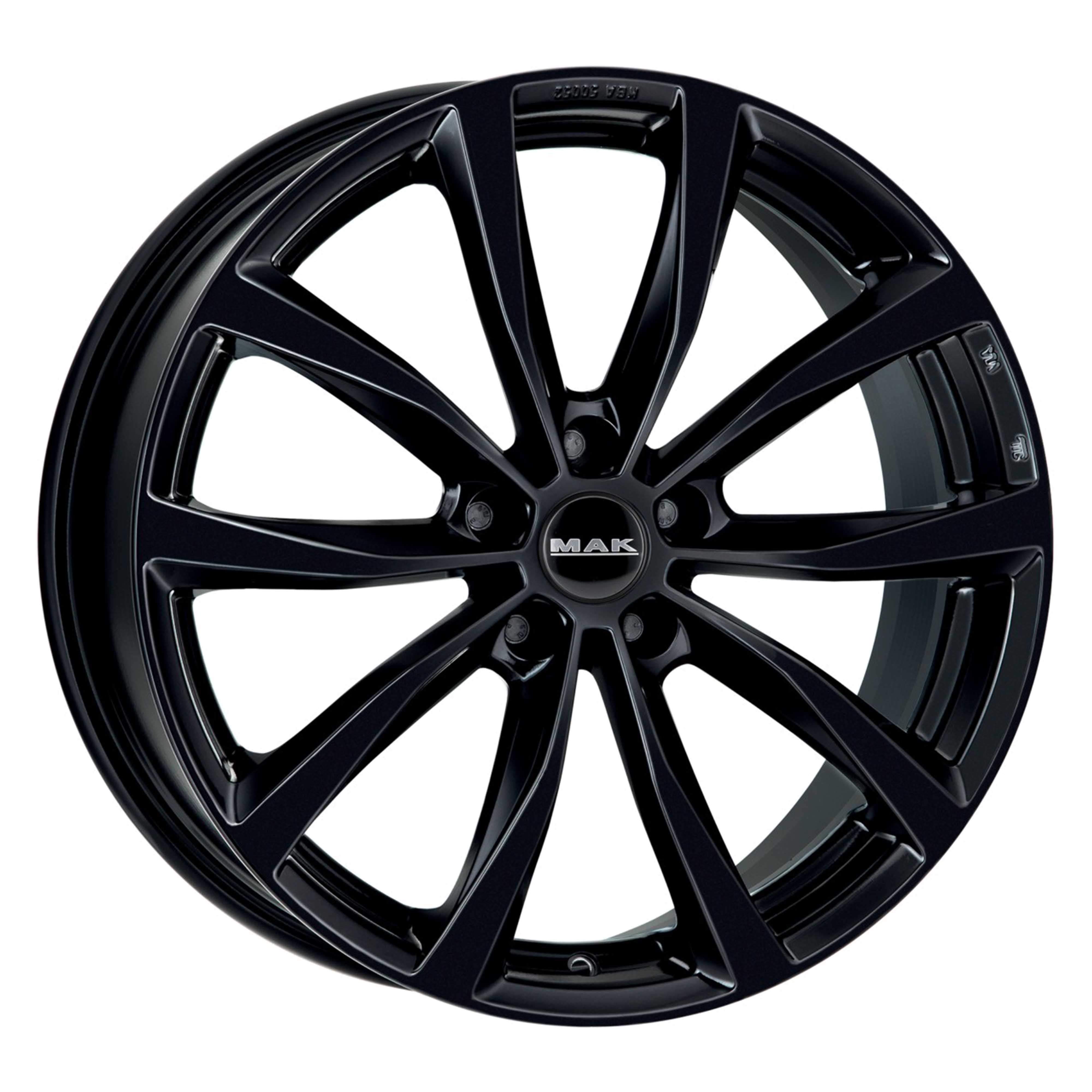 Tesla Model 3 Felgen / Kompletträder - MAK Wolf gloss black in 18 Zoll ...