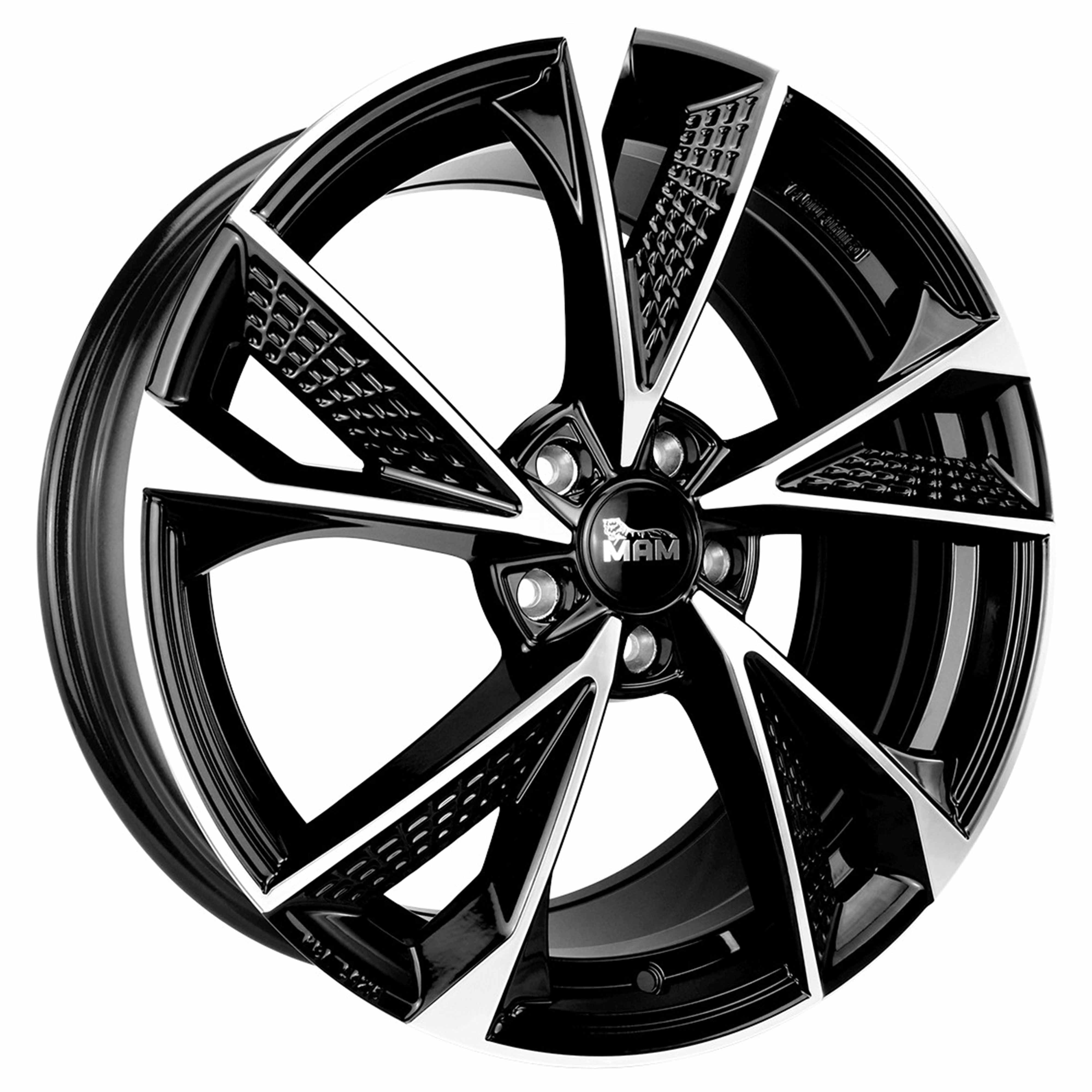 Tesla Model 3 Rims / Complete Wheels - MAM RS6 black front polish in 19 ...