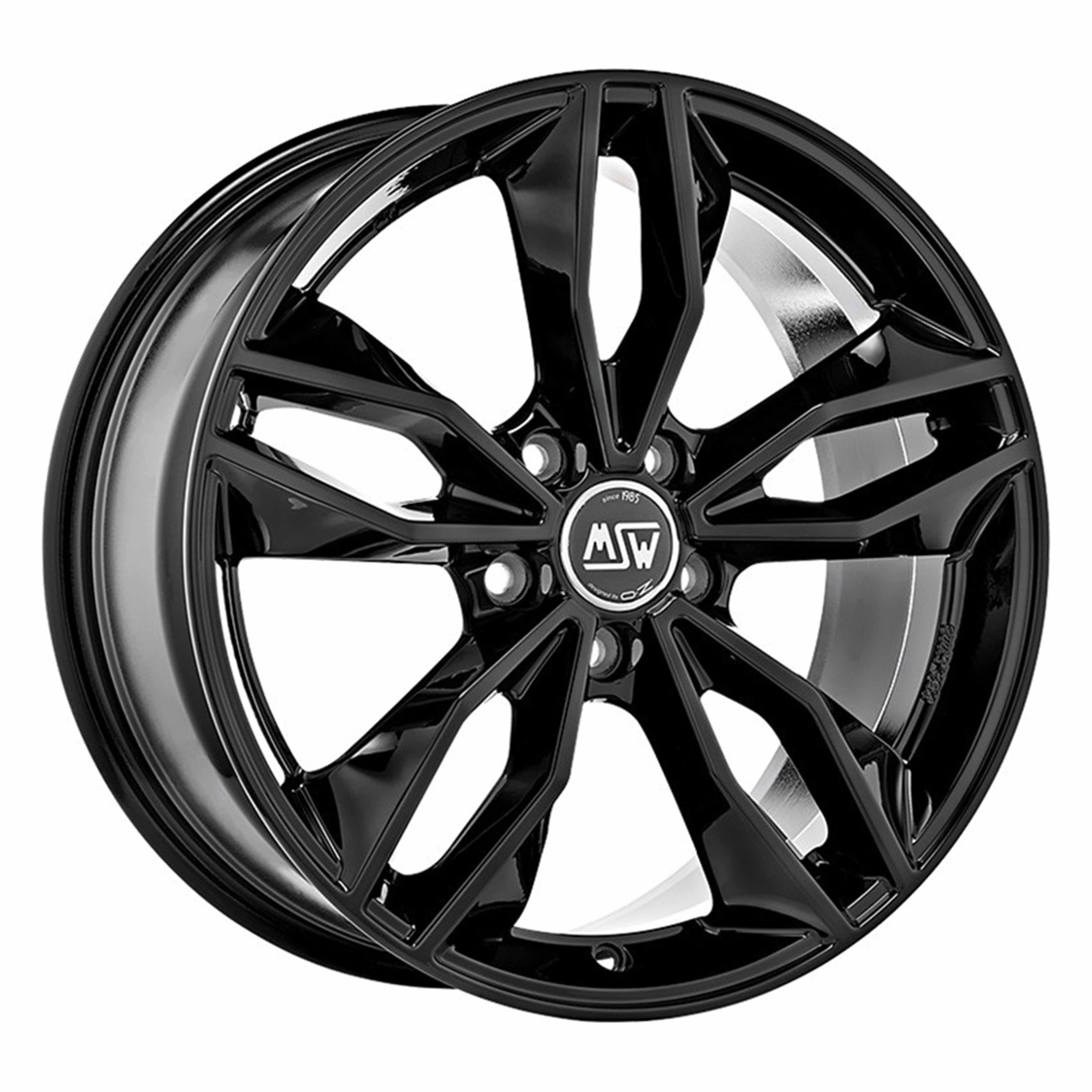 Tesla Model 3 Rims / Complete Wheels - MSW 71 gloss black in 19 inch ...