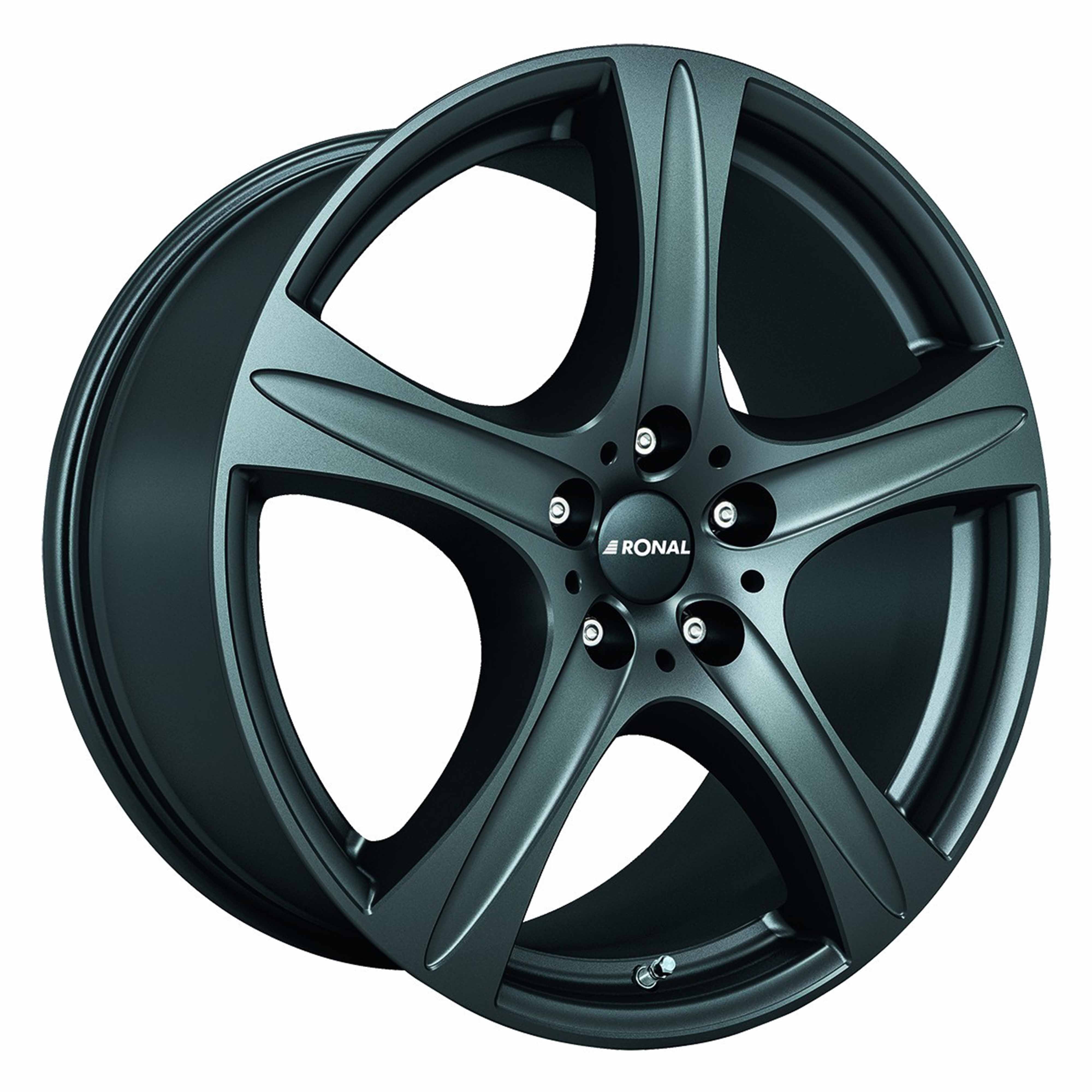 Ronal Rims 18 Inch Tesla Model 3 Rims / Complete Wheels - Ronal R55 Matte Black in 18 Inch ...