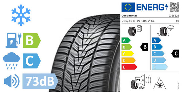 4 x 255/45/R19 Continental WinterContact TS 860 S  FR XL M+S 3PMSF (B/C/73DB) - TS