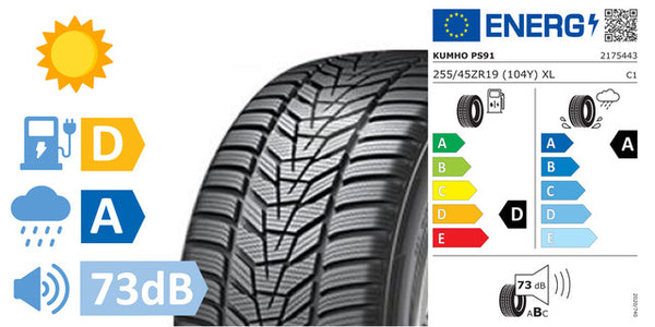 4 x 255/45/R19 KUMHO PS-91 (D/A/73DB) - IP