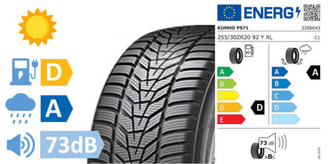 4 x 255/30/R20 Kumho Ecsta PS71 XL (D/A/73DB) - TS