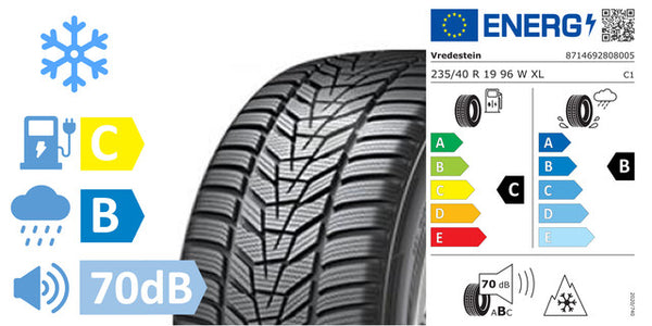 4 x 235/40/R19 Vredestein Quatrac PRO EV FSL M+S XL (C/B/70DB) - AC