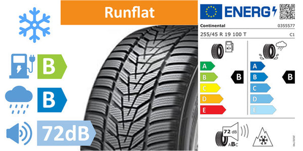 4 x 255/45/R19 Continental AllSeasonContact (+) M+S SEAL (B/B/72DB) - AC