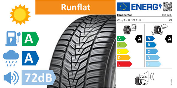 4 x 255/45/R19 Continental EcoContact 6Q (+) SEAL (A/A/72DB) - AC