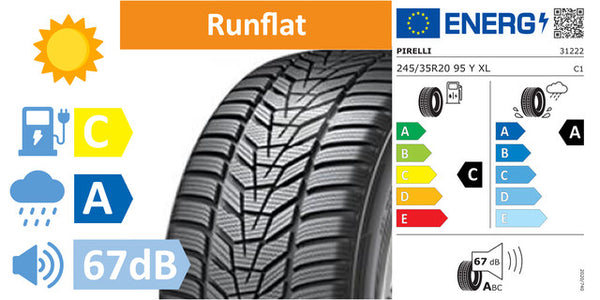 4 x 245/35/R20 Pirelli P-Zero (PZ4) L.S. (e) * MOE FSL RFT SILENT XL (C/A/67DB) - AC