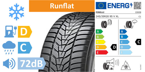 4 x 245/35/R20 Pirelli W240 Sottozero 2 (e) FSL M+S RFT XL (D/C/72DB) - AC