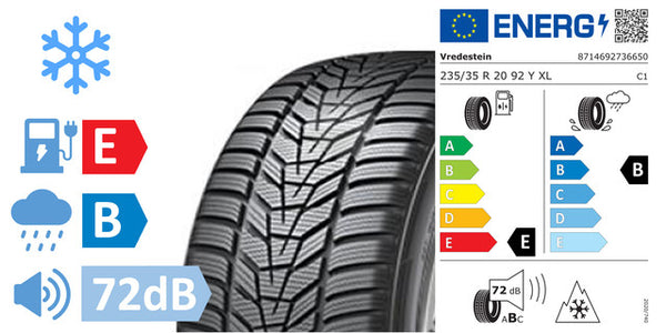 4 x 235/35/R20 VREDESTEIN WINTRAC PRO (E/B/72DB) - IP