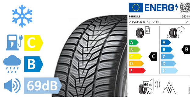 4 x 235/45/R18 PIRELLI SOTTOZERO-3 (C/B/69DB) - IP