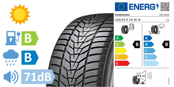 4 x 245/45/R18 Continental Ecocontact 5  (B/B/71DB) - TS