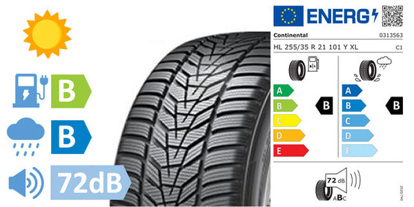 4 x 255/35/R21 CONTINENTAL EcoContact 6Q (B/B/72DB) - AC