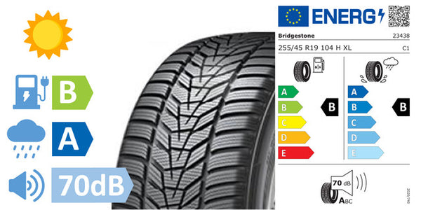 4 x 255/45/R19 Bridgestone Turanza 6  (B/A/70DB) - TS