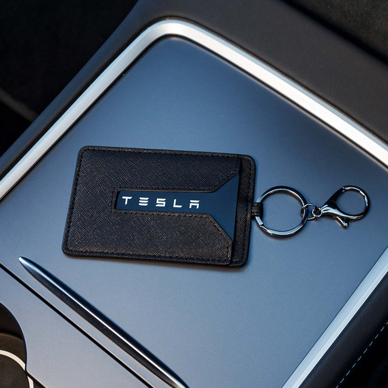 Für Tesla Model 3/Y Leder Legierung Schlüsselkartenhalter