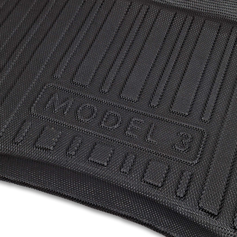 Tesla Model 3 Allwetter Fußmatten Gesamtset - 3D Gummimatten von Tesvolution