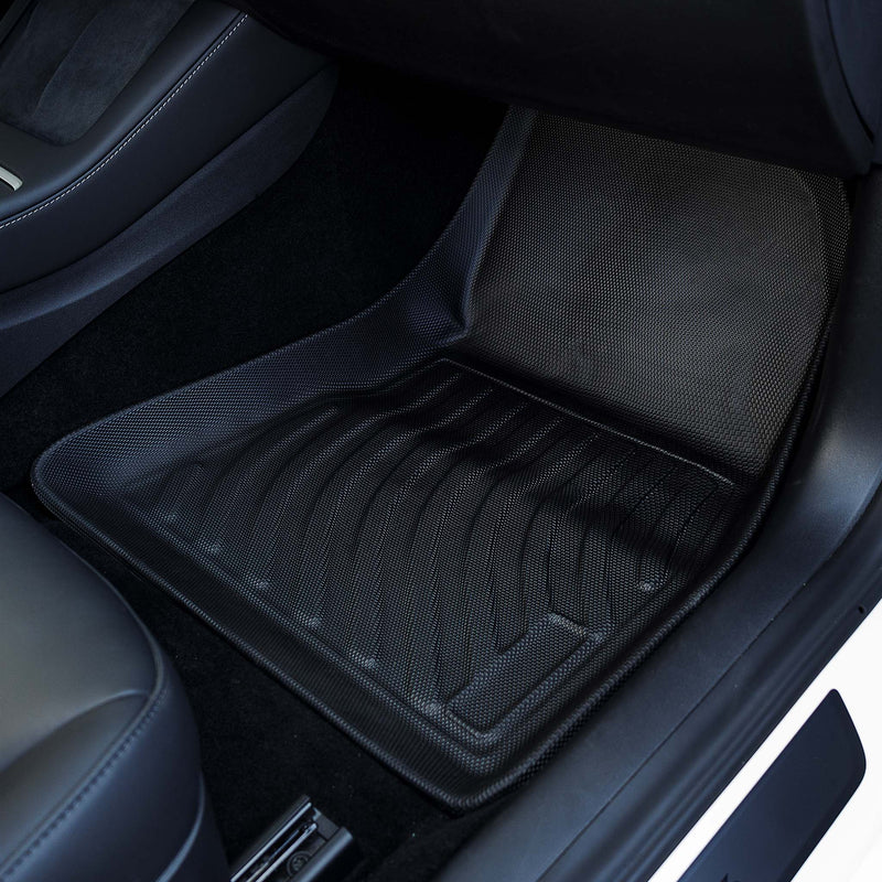 Tesla Model 3 Allwetter Fußmatten - Innenraum Set 3D Gummimatten für Vorne  und Hinten von Tesvolution