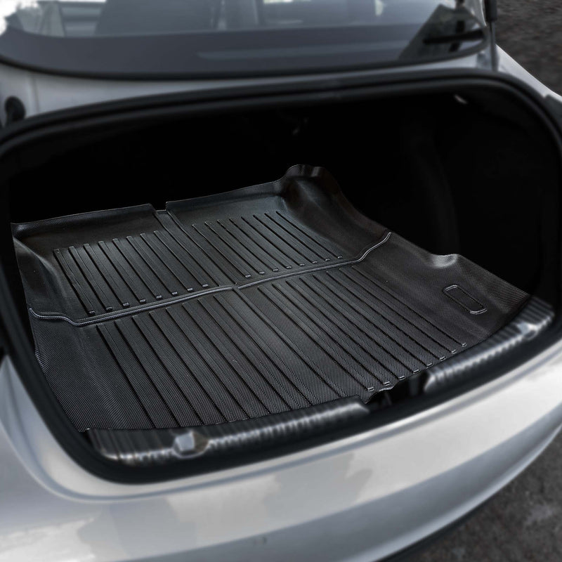 Auto Kofferraummatte, für Tesla Model 3 2019-2024 Vollabdeckung