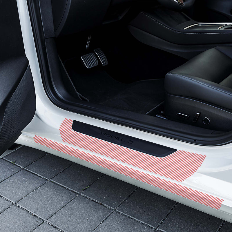 Schwarze TPU-Karosserie-Schutz folie unsichtbar für Tesla Modell 3/y  2016-2018 vordere hintere Tür verlängert transparentes Auto-Kleidungs set
