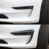 Nebelscheinwerfer Abdeckungen / Augenbrauen in Carbonoptik für Tesla Model 3